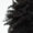 Closeup of dark kinky textured hair on a white background